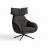 Lazy Leatherette Swivel Lounge Chair