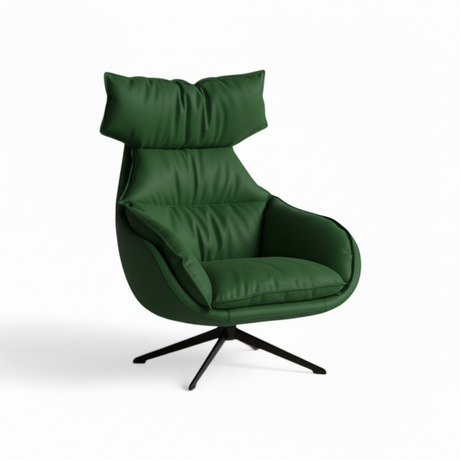 Lazy Leatherette Swivel Lounge Chair