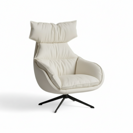 Lazy Leatherette Swivel Lounge Chair